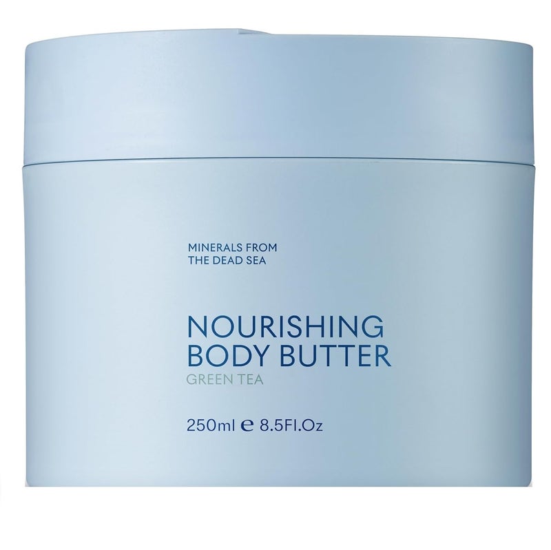 SEACRET Minerals Body Butter Green Tea, Dead Sea Skin Care Treatment with Shea & Cocoa Butters, Olive Oil, and Vitamin C & E for Moisturizing, Hydrating, Softening All Skin Types, 8.5 Oz / 241 ml