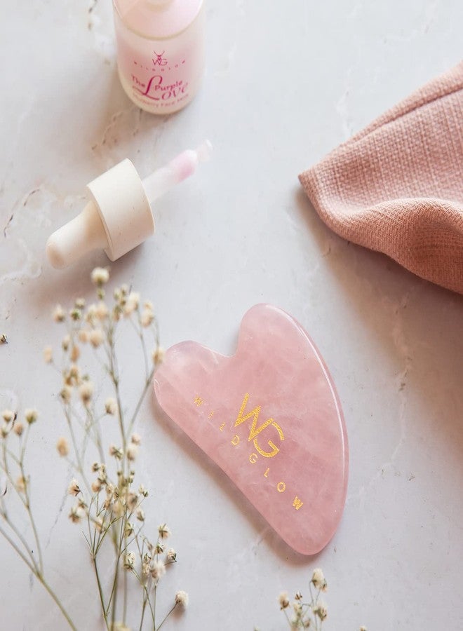 WildGlow Brazilian Rose Quartz Gua Sha, Real Brazilian Stone, 100% natural rose quartz Gua Sha, Manual face massage, Face slimming, Enhance blood flow, Increase lymphatic drainage - Image 5
