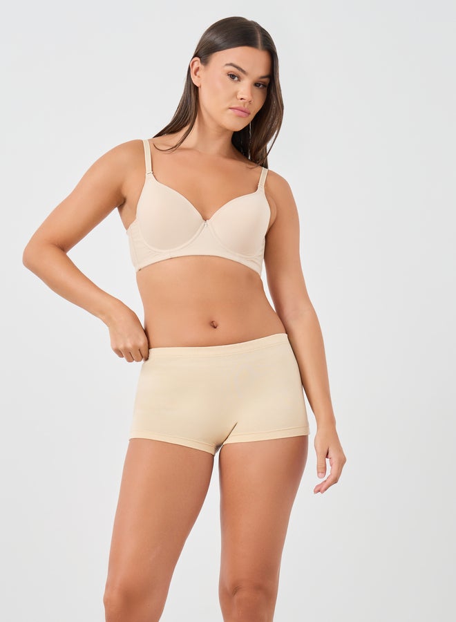 Styli Set Of 4 - Solid Cotton Elasticated Waist Boyshorts - Image 2