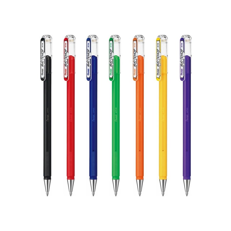 Pentel قلم حبر جاف بنتل مات هوب الأصلي + لون حلو، 14 لون K110-V14ST - Image 3