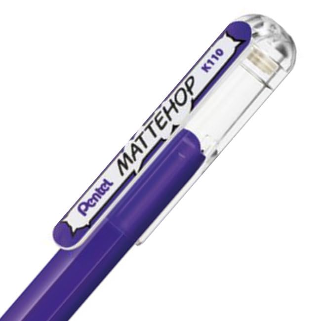 Pentel قلم حبر جاف بنتل مات هوب الأصلي + لون حلو، 14 لون K110-V14ST - Image 5