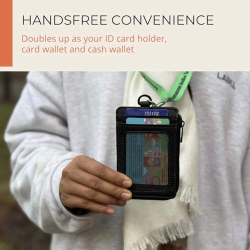 HAMELIN Noah Unisex ID & Card Holder | Slim Leather Wallet for Men & Women | 5-Slot Debit, Credit, Business & ID Card Holder | Compact Wallets for Easy Access | Stylish Wallets for Women | Jet Black - Image 3
