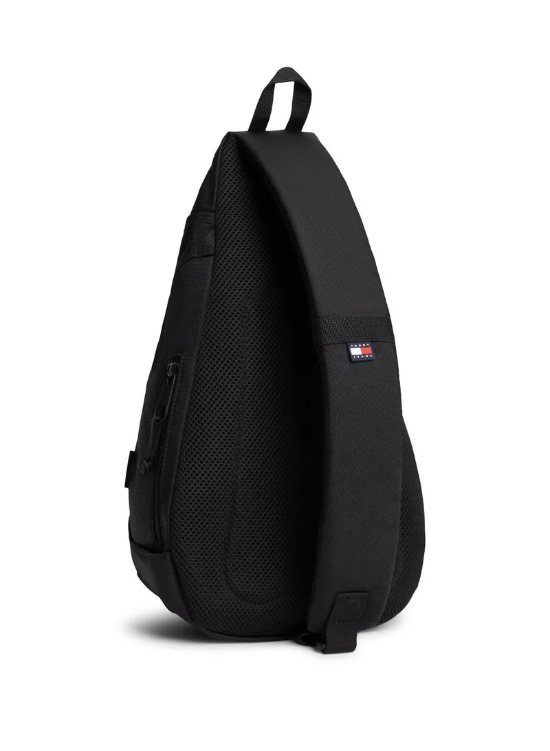 TOMMY JEANS Black Logo Ripstop Sling Outdoor Bag for Men | Best Price UAE