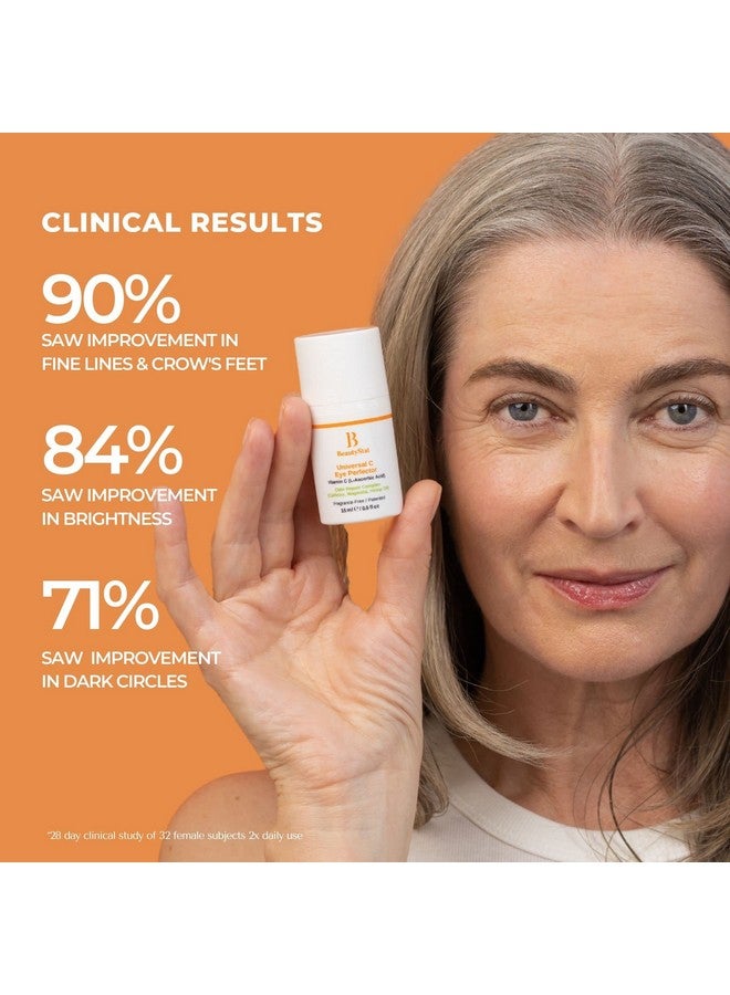 BeautyStat C Eye Perfector Dark Circle Reducing Vitamin C Eye Cream, Made in the USA with 5% L-Ascorbic Acid (Pure Vit C), Hyaluronic Acid - Hydrating, Firming Under Eye Brightener (0.5oz / 15ml) - Image 5