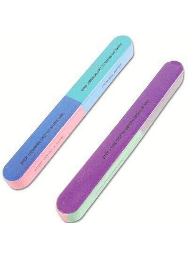 VITALOGY Nail File And Buffer For Pedicure And Manicure 7 Ways Filer For Nail Repair Nail Care Tool Washable Emery Boards Allinone Shaping & Buffing Easy To Use For Women And Men Pack Of 2  - Image 1