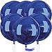 PartyWoo Navy Blue Foil Balloons 6pcs 32 Inch Large Round Foil Big Giant 4D Jumbo Inflatable Mirror Ball Mylar Balloons for Graduation Men Birthday Baby Shower Space Themed Party Decorations - Image 2