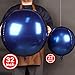 PartyWoo Navy Blue Foil Balloons 6pcs 32 Inch Large Round Foil Big Giant 4D Jumbo Inflatable Mirror Ball Mylar Balloons for Graduation Men Birthday Baby Shower Space Themed Party Decorations - Image 4