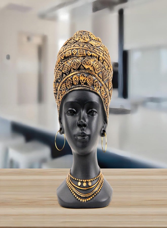 Smadeer African Statue and Sculpture for Home Decor, Women Figurine in Antique Gold Color - Image 5