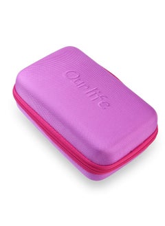 Ourlife Kids Camera Bag Hard Travel Case Protective Case For Digital Camera Kids Action Camera Accessories Case For Toddler Cameras, Memory Card And Usb Cable (Purple)  - Image 3