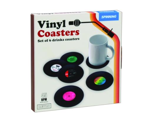 Gift Republic Retro Vinyl Coasters, Cool Drinks Coasters, Great Housewarming Gift, Music Lovers Gift idea - Image 5