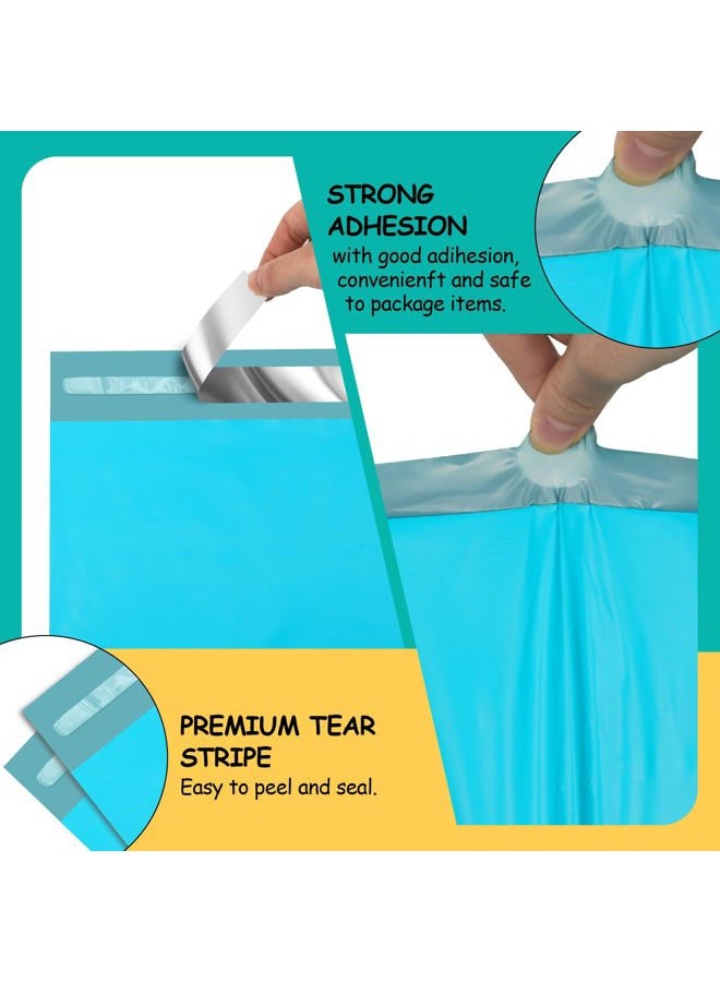 Vapulcio Poly Mailers 10x13 inch 100 Pcs, Blue Plastic Mailing Envelopes with 2.4mil Thickness, Waterproof and Tear-Resistant Shipping Bags for Clothing, Tamper Proof Self-Seal Mailers Poly Bags - Image 3