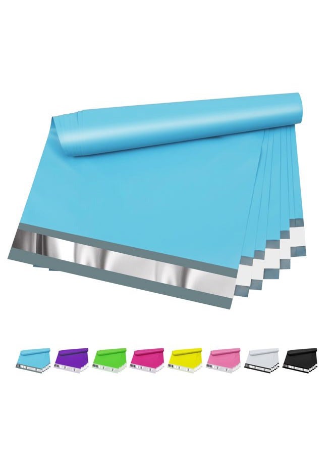 Vapulcio Poly Mailers 10x13 inch 100 Pcs, Blue Plastic Mailing Envelopes with 2.4mil Thickness, Waterproof and Tear-Resistant Shipping Bags for Clothing, Tamper Proof Self-Seal Mailers Poly Bags - Image 1
