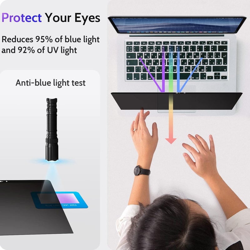 Peslv شاشة خصوصية مغناطيسية من لـ MacBook Pro مقاس 13 بوصة (2012-2015)، مرشح خصوصية قابل للإزالة مضاد للضوء الأزرق والتوهج وواقي شاشة أسود معتم لجهاز Mac المحمول الموديل (A1278، A1425، A1502) - Image 5