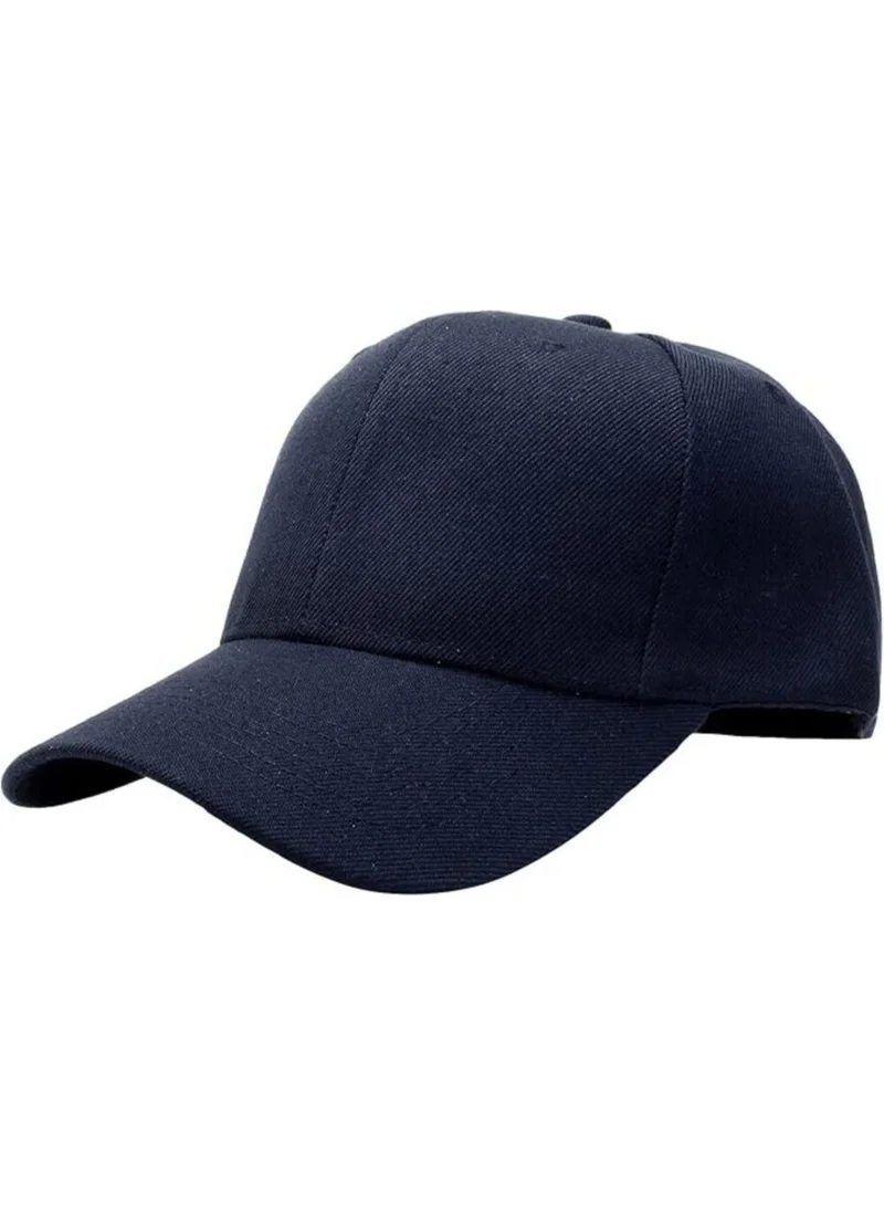 Mobcos Navy Blue 100% Cotton Navy Blue Baseball Dad Cap - Adjustable Size Hat for Running, Workouts, and Outdoor Activities - Baseball Cap for Men and Women  | Best Price UAE