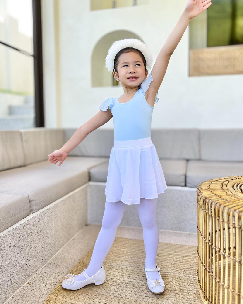 Stelle Girls' Ultra Soft Pro Dance Tight/Ballet Footed Tight (Toddler/Little Kid/Big Kid), White, XS - Image 3