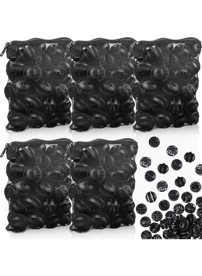 Hortsun 300 Pieces Bio Balls Pond Filter Aquarium Filter Media 1.26 Inch Saltwater Aquarium Filter Biochemical Cotton Pond Filter Accessories and 5 Pieces Black Mesh Bags for Fountain Fish Tank - Image 1