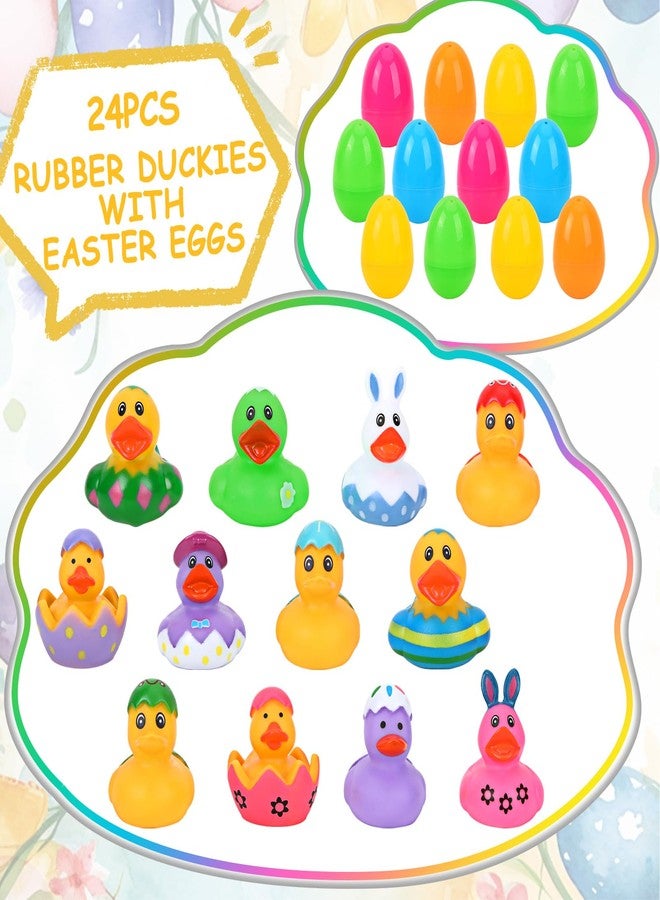 JULBEAR 24Pcs Rubber Ducks Set Basket Stuffers Accessories Party Supplies - Image 3