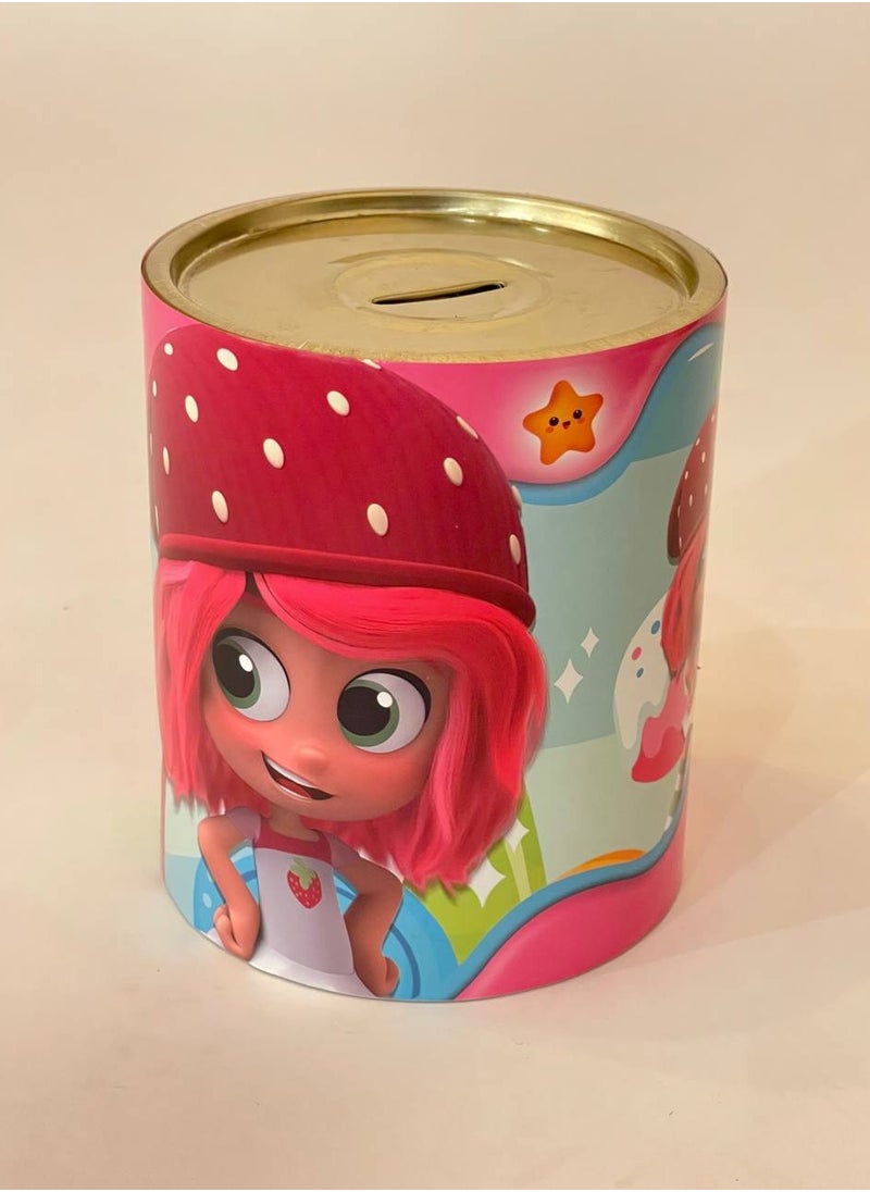 FUN MOMENT 15×13 cm strawberry personalized metal children's Money bank  - Image 1