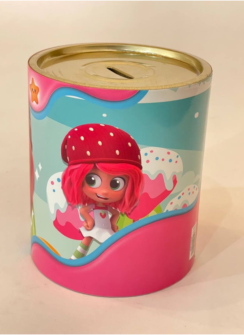 FUN MOMENT 15×13 cm strawberry personalized metal children's Money bank  - Image 3