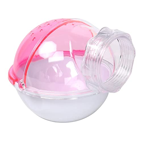 CHUQIANTONG Small Animal Bath House,Pet Toy Acrylic Hamster Bathroom Cage Toilet Bathtub Sand Bath Container Removable, Suitable for Chinchilla Syrian Hamster Gerbil (Pink) - Image 1