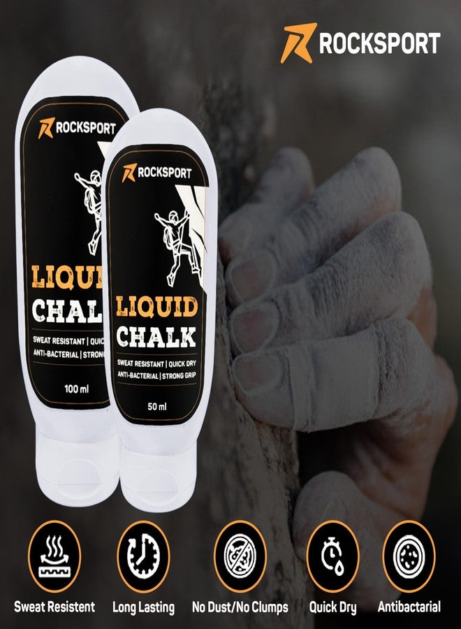 Rocksport Liquid Chalk for Gym, Weightlifting & Climbing - Quick Drying Lifting Chalk | Gym Powder for Grip | Non-Messy Chalk for Gym, Fitness, Crossfit & Calisthenics | 50 ml, Pack of 2 - Image 2