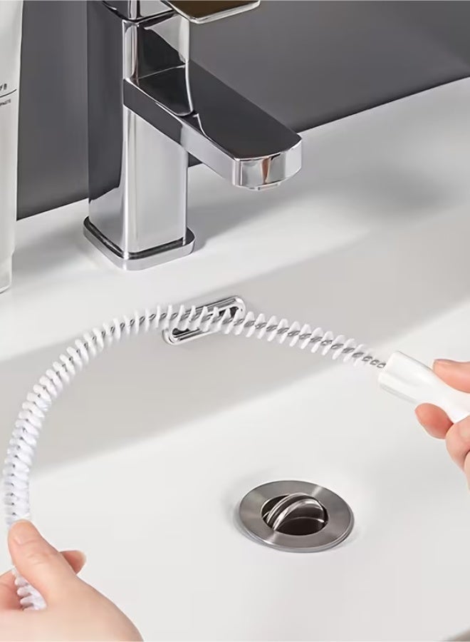 aeen 2 Pcs Manual Drain Cleaning Tool – Flexible Plastic Drain Snake for Removing Hair, Debris & Blockages from Kitchen & Bathroom Pipes - Image 4
