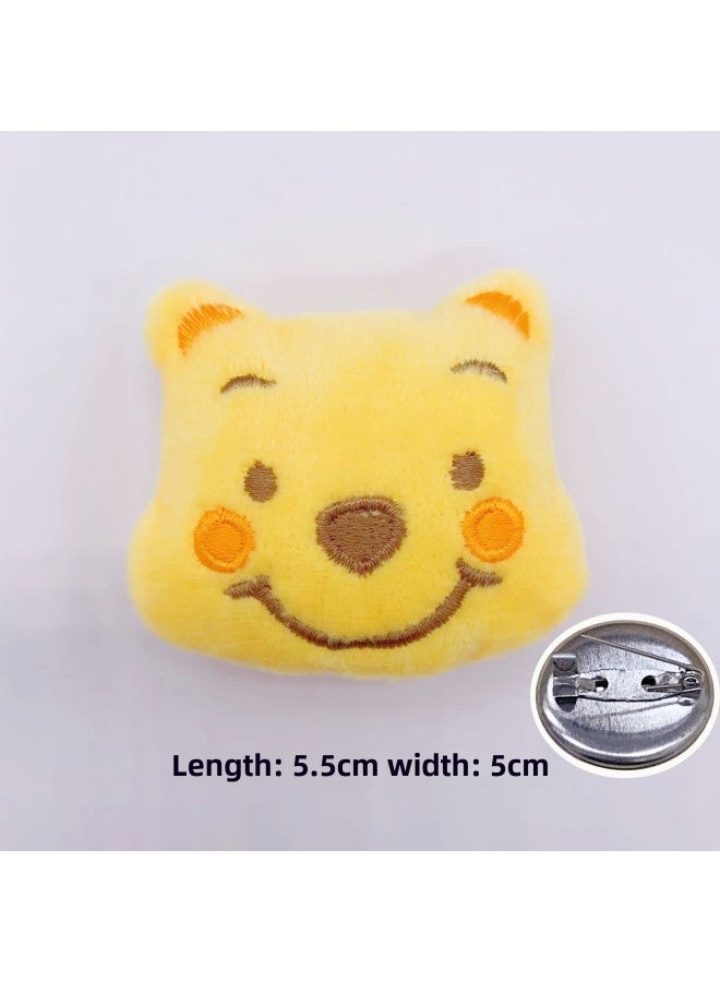 Direct Korean Version Of Cute Pooh Strawberry Bear Clothes Accessories Shoes Socks Leggings Headdress Decorations Cotton-Color:Winnie The Poohs Brooch  - Image 1
