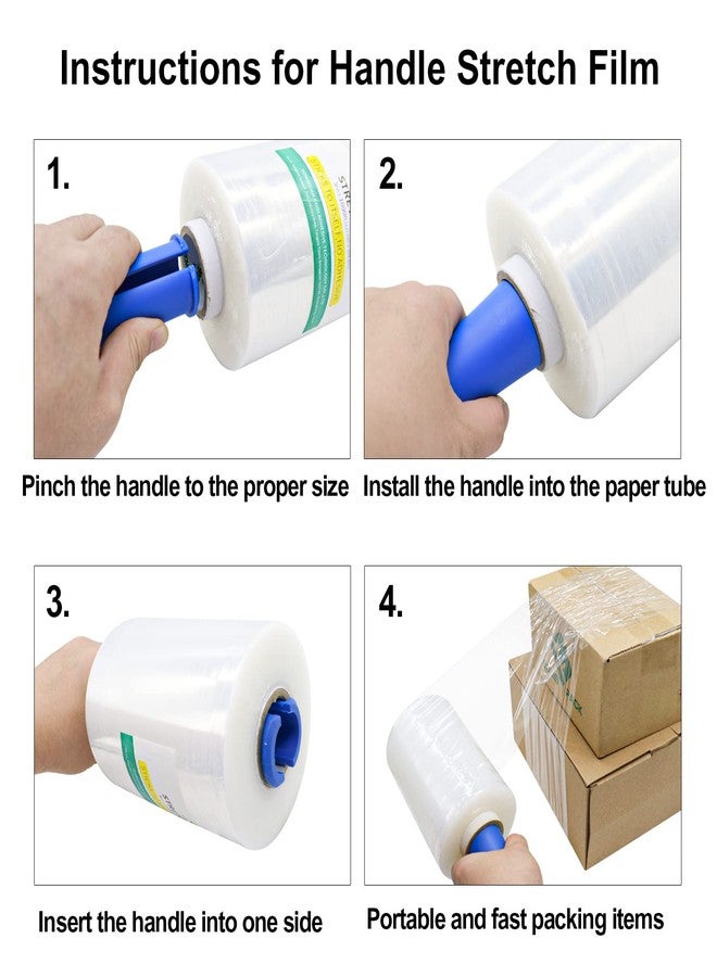 BOMEI PACK Clear Industrial Stretch Wrap Film 5" x 1000ft 2 Pack with Handle, 5" x 1000ft for Moving Supplies, Plastic Wrap for Packing, Heavy Duty Stretch Film - Image 5