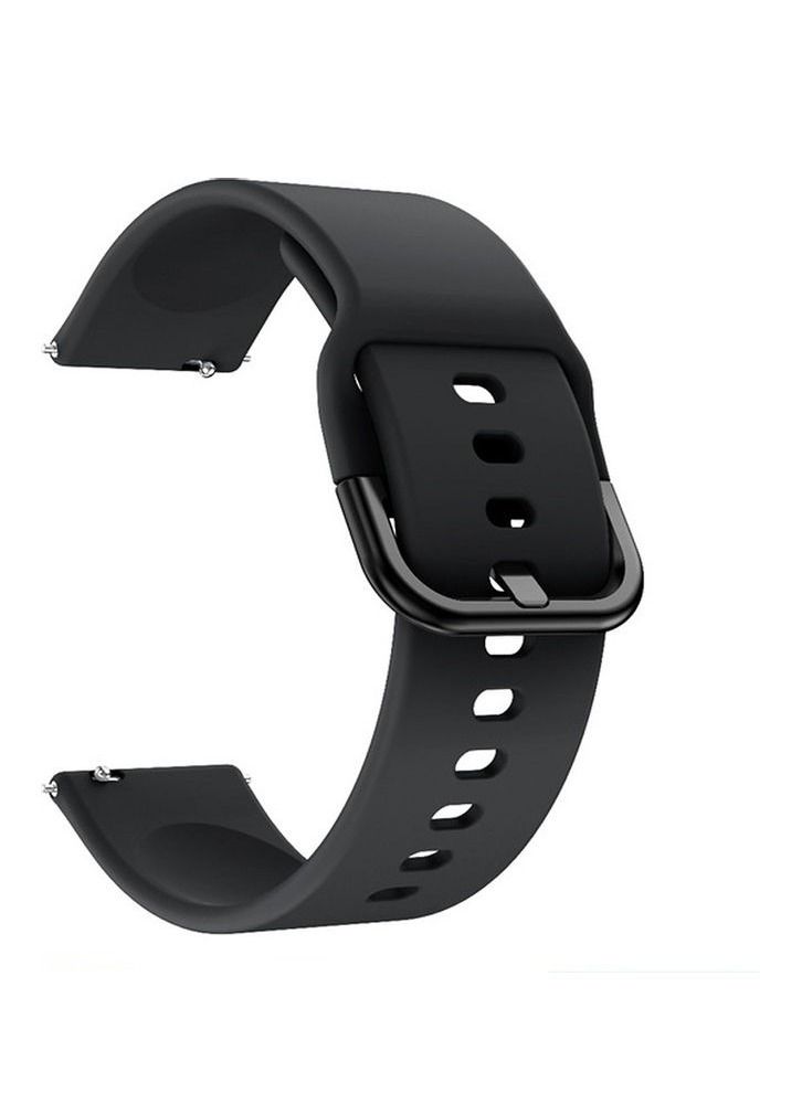 Replacement Silicone Sport Strap 20mm For Samsung Galaxy Active 2 40 44mm - Black - Image 1