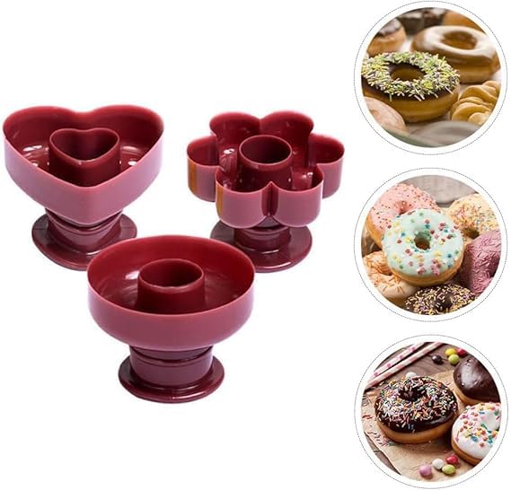 CHOCO DECOR 3Pcs Baking Mold Round Baking Pan Silicone Molds Chocolate Chip Muffins Donut Baking Tray Heart Donut Cake Baking Tray - Image 3