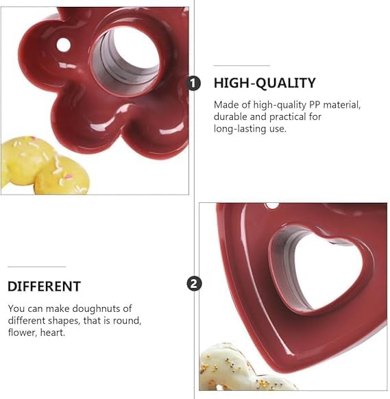 CHOCO DECOR 3Pcs Baking Mold Round Baking Pan Silicone Molds Chocolate Chip Muffins Donut Baking Tray Heart Donut Cake Baking Tray - Image 5