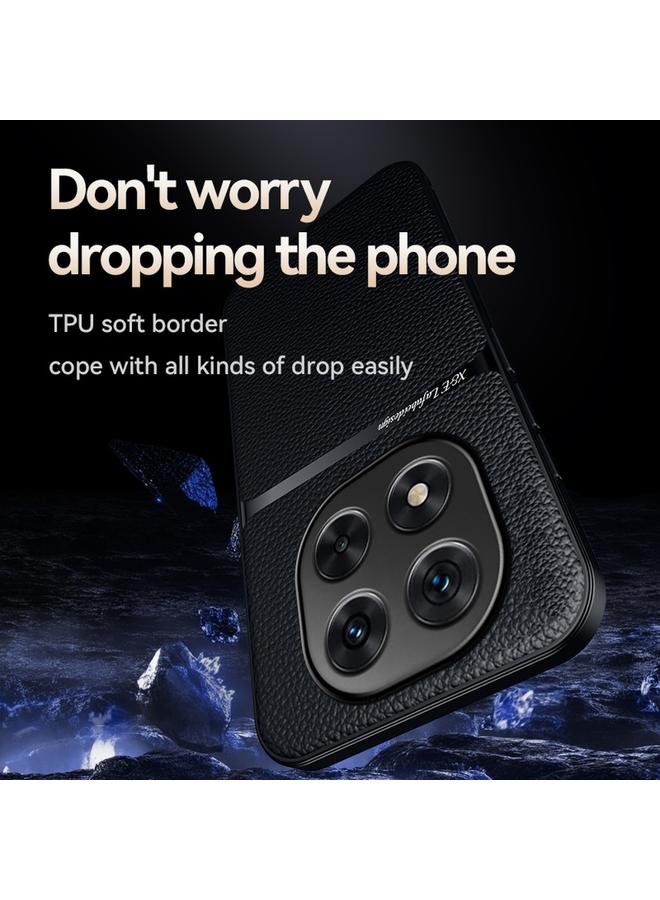 S-TOP Case For Redmi Note 14 5G Litchi Leather Magnetic Full Coverage Shockproof Phone Case - Image 4