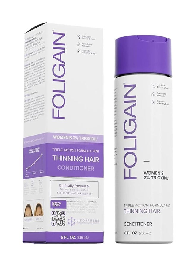 Foligain Womenâ€™S 2% Trioxodil Triple Action Conditioner For Thinning Hair 236ml - Image 1
