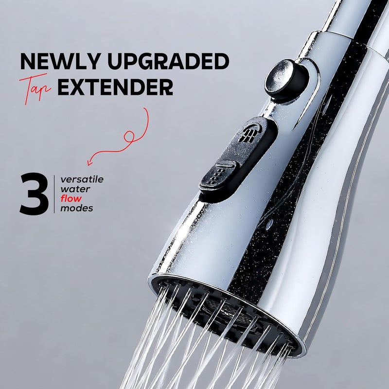 MIORAH Kitchen Tap Extender – 360° Rotating Faucet Extension for Kitchen Sink | Water Saving & Easy Install - Image 3