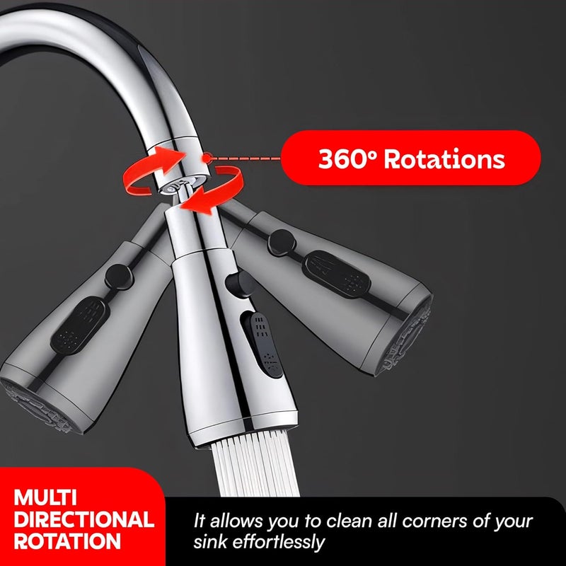 MIORAH Kitchen Tap Extender – 360° Rotating Faucet Extension for Kitchen Sink | Water Saving & Easy Install - Image 4