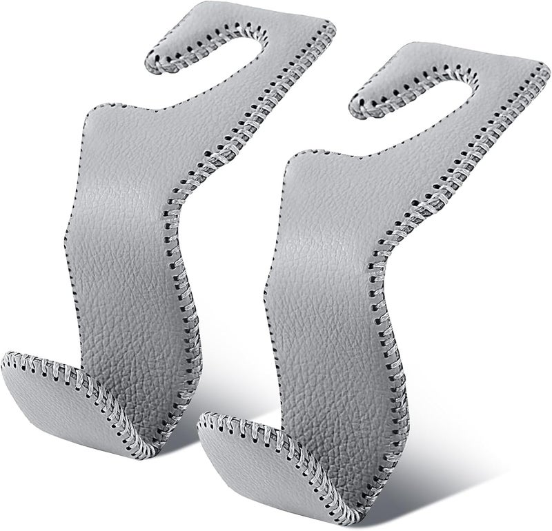 EldHus Seat Hooks for Purses and Bags, 2 Pack Car Bag Hanger Purse Holder, Grey - Image 1