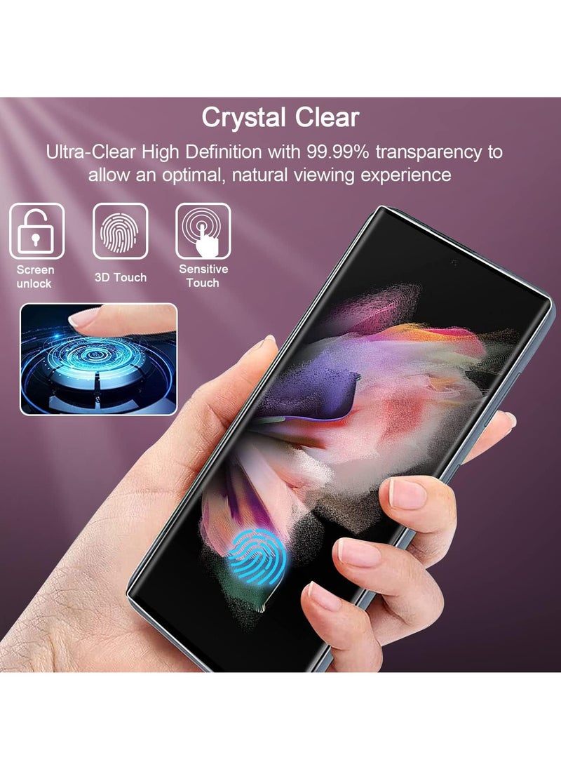Generic - 2 Pack Screen Protector for Samsung Galaxy Z Fold 6 Front Tempered Glass Full Coverage Screen Guard 9H Hardness Anti Fingerprint Scratch Resistance for Samsung Galaxy Z Fold 6 - Image 1