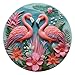 PPuzzling Pink Flamingo Puzzles for Adults 1000 Pieces Impossible Bird Flower Jigsaw Puzzles Round Art Challenging Animal Puzzle as Wall Decor - Image 4