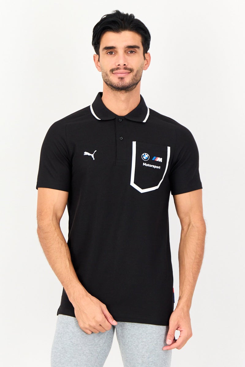PUMA Men Sportswear Fit Short Sleeve Outdoor Polo Shirt, Black - Image 1