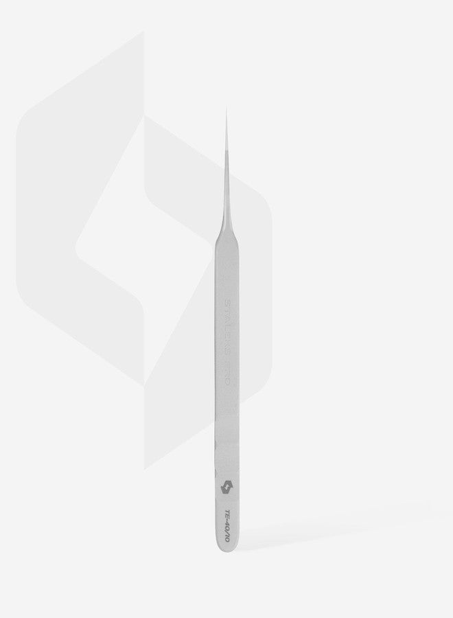 STALEKS PRO Expert 41 Type 10 Professional Eyelash Tweezers (Straight – Stainless Steel for Lash Separation & Enhanced Visibility - Image 1