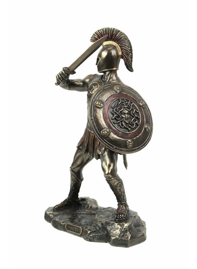 Veronese Design Trojan Hero Warrior Hector of Troy Holding Spear and Shield Tabletop Statue - Image 2