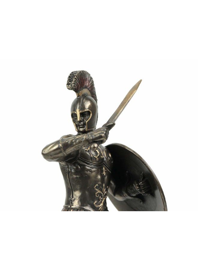 Veronese Design Trojan Hero Warrior Hector of Troy Holding Spear and Shield Tabletop Statue - Image 4