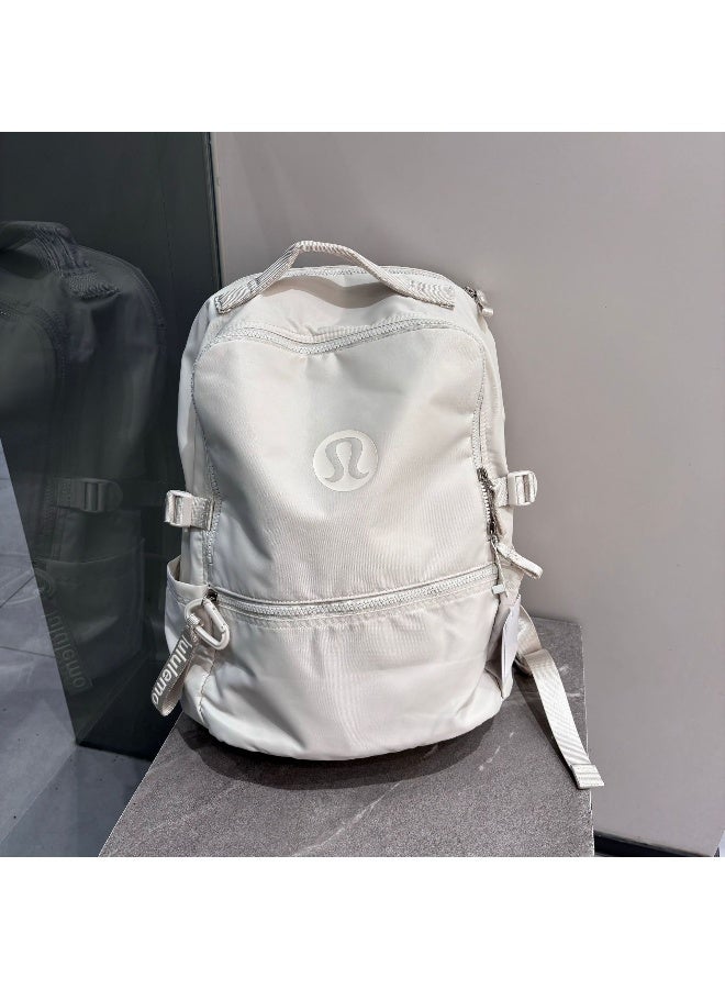 لولوليمون حقيبة لولوليمون مزدوجة الكتف، رياضية، للمدرسة، ملابس كاجوال، للمشي لمسافات طويلة، حقيبة ظهر بسعة 22 لتر كبيرة - Image 1