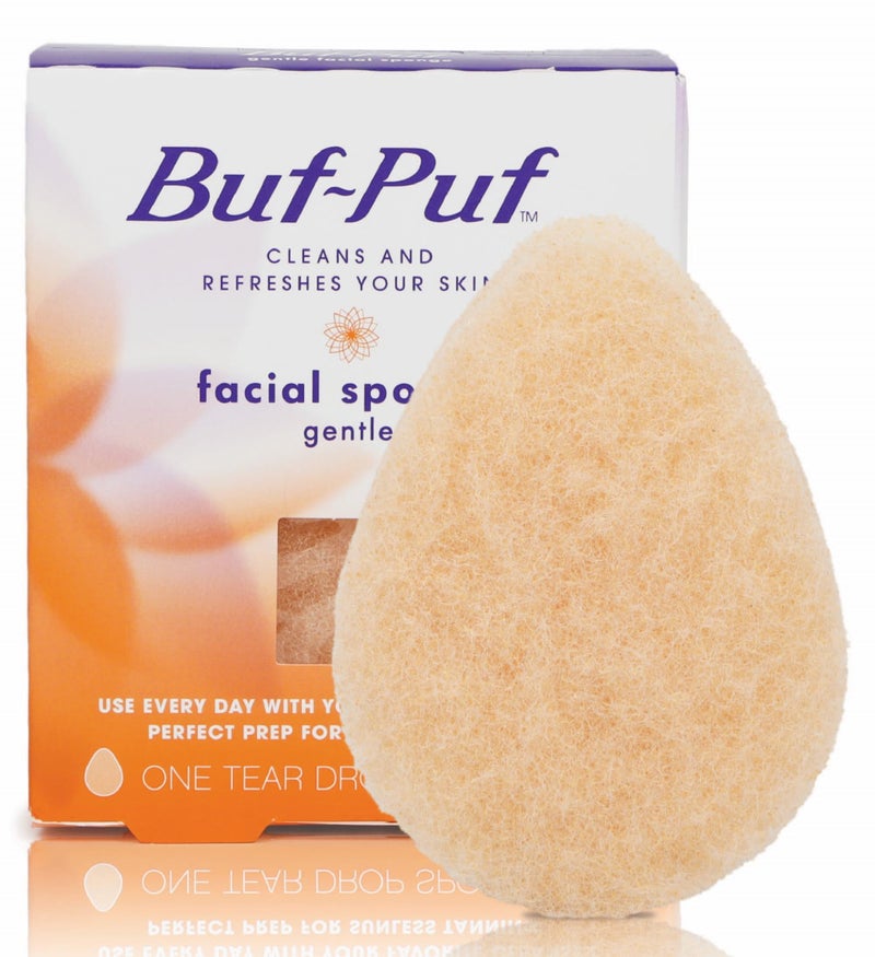 Buf-Puf Gentle Facial Sponge, Dermatologist Developed, Removes Deep Down Dirt & Makeup That Causes Breakouts and Blackheads, Reusable, Exfoliating, 1 Count - Image 1