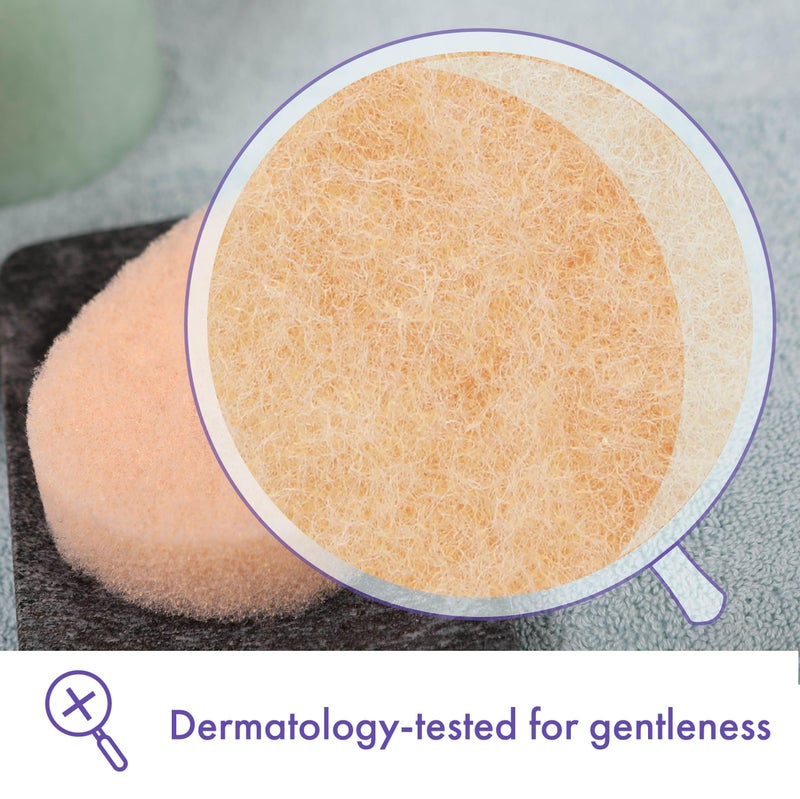 Buf-Puf Gentle Facial Sponge, Dermatologist Developed, Removes Deep Down Dirt & Makeup That Causes Breakouts and Blackheads, Reusable, Exfoliating, 1 Count - Image 3