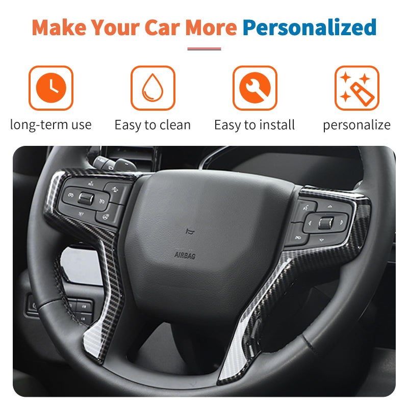 JeCar 16pcs Carbon Fiber Interior Trim Kit for 2019-2021 Chevrolet Silverado Interior Accessories - Image 5