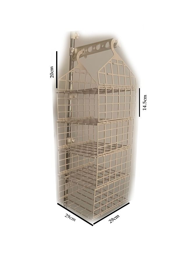 Yameem 5 Layer Wardrobe Hanging Plastic Shelf  - Image 2