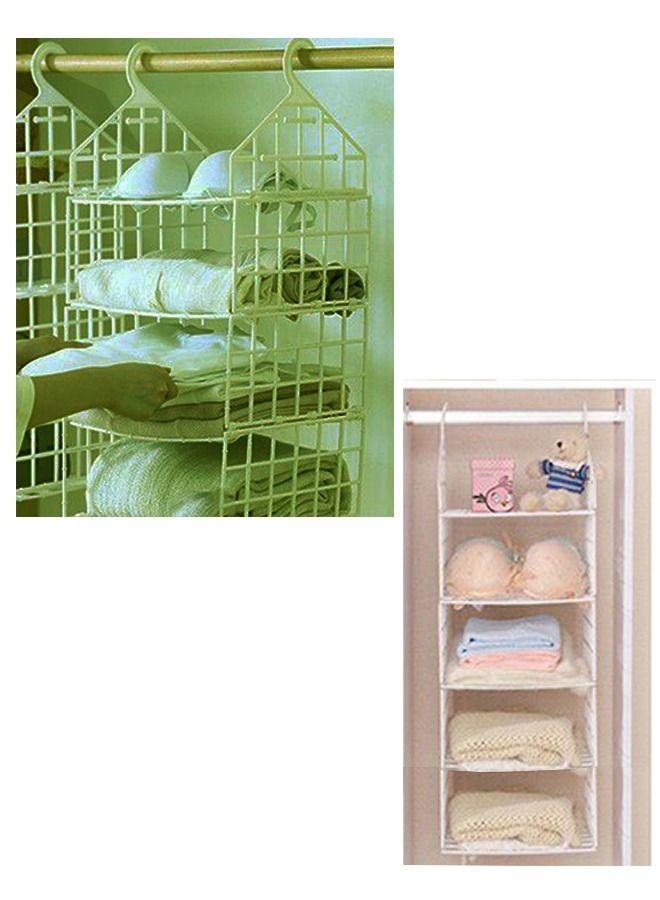 Yameem 5 Layer Wardrobe Hanging Plastic Shelf  - Image 1