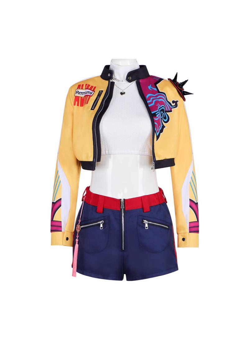 Huntrix Kpop Costume for Girls, Kids Cosplay Jumpsuit Set K-Pop Dance Performance Outfit