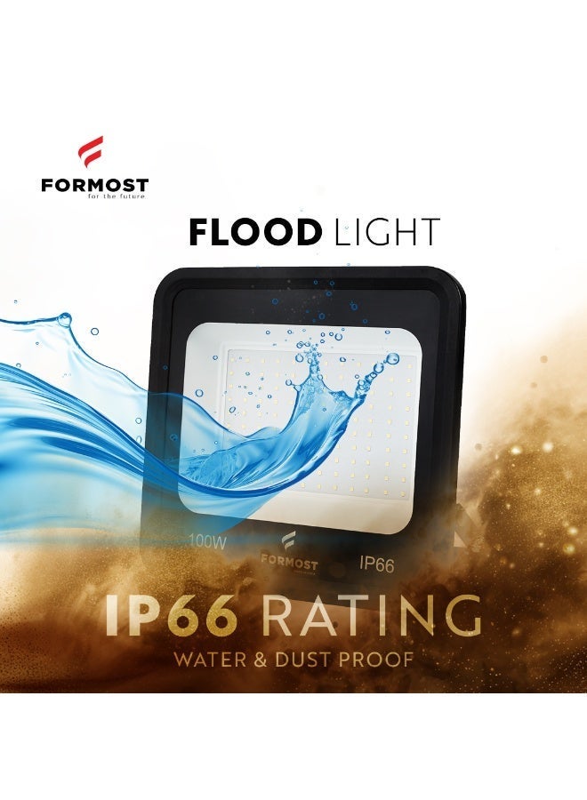 Formost 50W LED Flood Light Outdoor IP66 Weatherproof | High Brightness Exterior Security Light | Die-Cast Aluminium Body | 5 Year Replacement Warranty | Made in India | Pack of 1 - Image 2